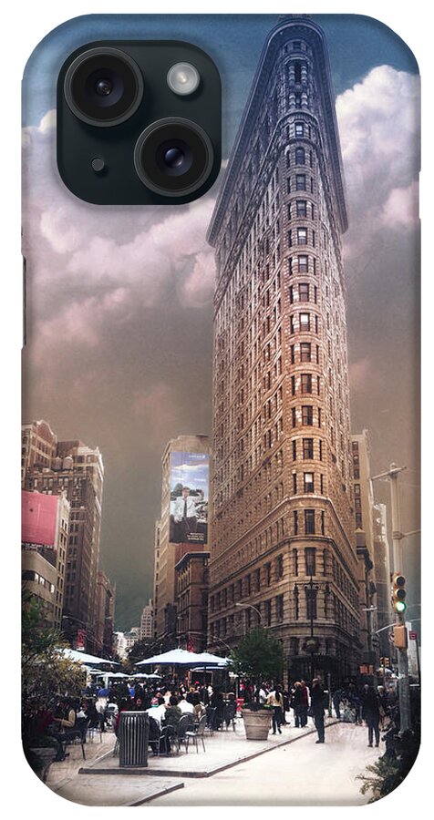 #flatiron Building iPhone Case featuring the photograph New York by John Rivera