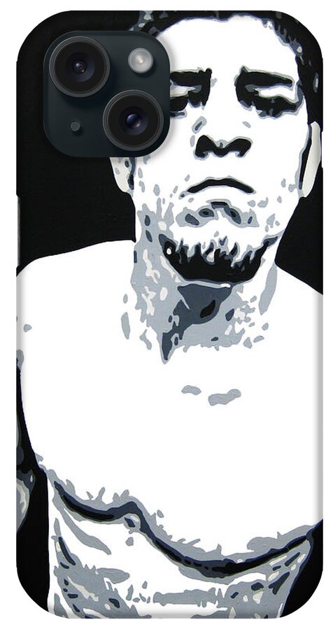 Nick Diaz iPhone Case featuring the painting Nick Diaz 2 by Geo Thomson