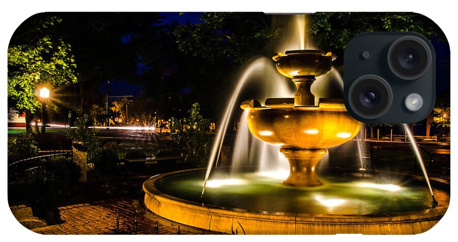 Fountain iPhone Case featuring the photograph Night Fountain by Rick Bartrand