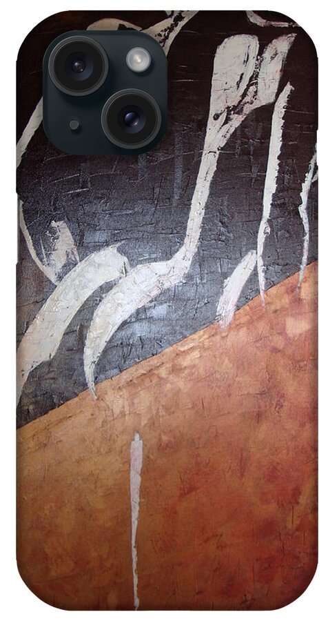 Nude iPhone Case featuring the painting No looking back by Sunel De Lange