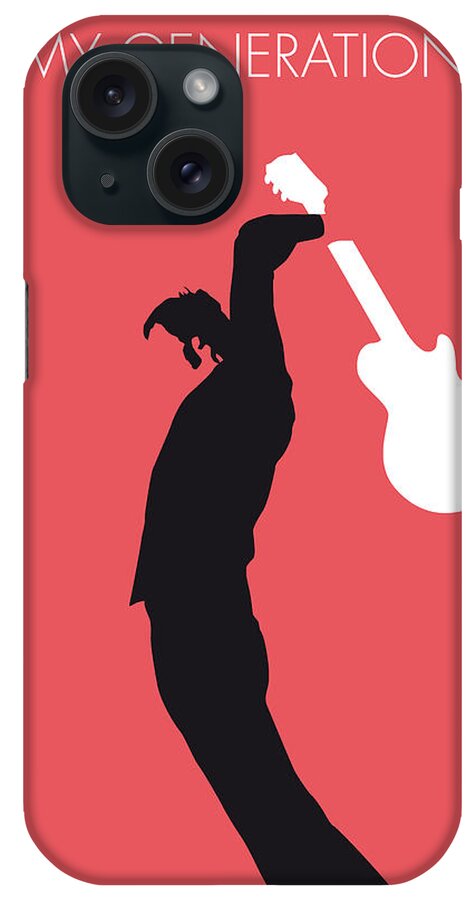 The iPhone Case featuring the digital art No002 MY THE WHO Minimal Music poster by Chungkong Art