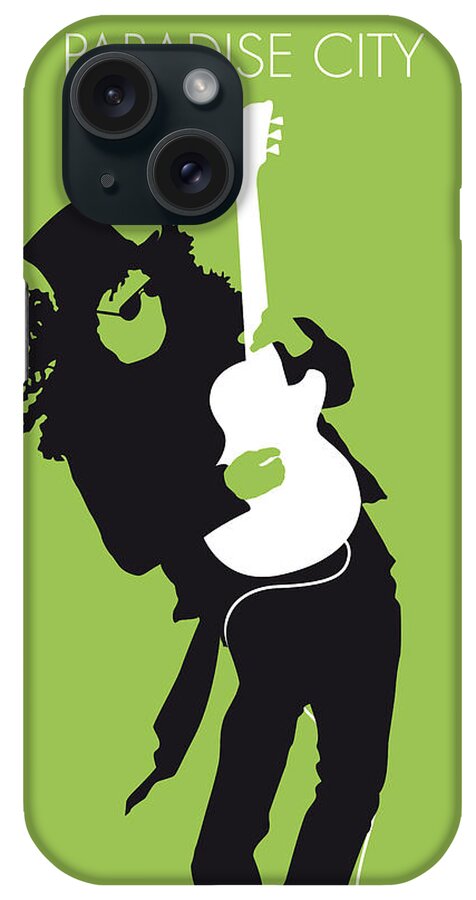 Guns And Roses iPhone Case featuring the digital art No036 MY GUNS AND ROSES Minimal Music poster by Chungkong Art
