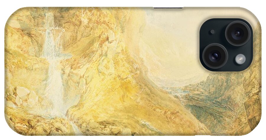 29 1x41 8cm iPhone Case featuring the painting No.0571 Mossdale Fall, Yorkshire by Joseph Mallord William Turner