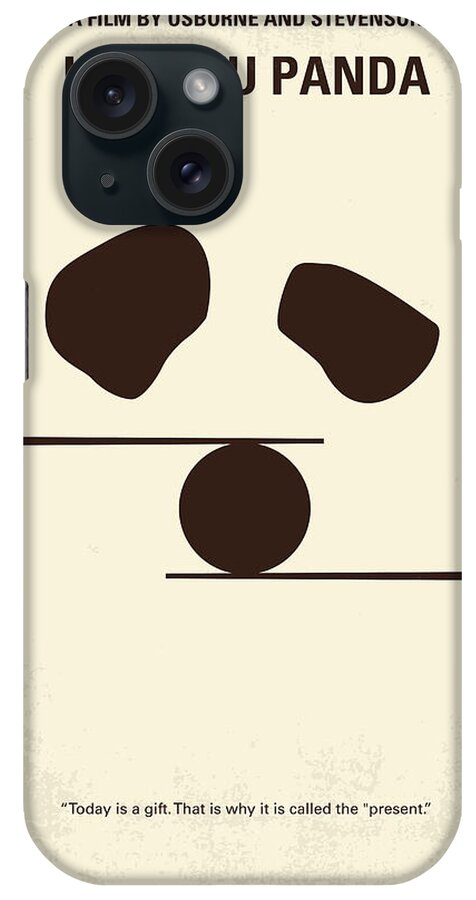 Kung Fu Panda iPhone Case featuring the digital art No227 My KUNG FU Panda minimal movie poster by Chungkong Art
