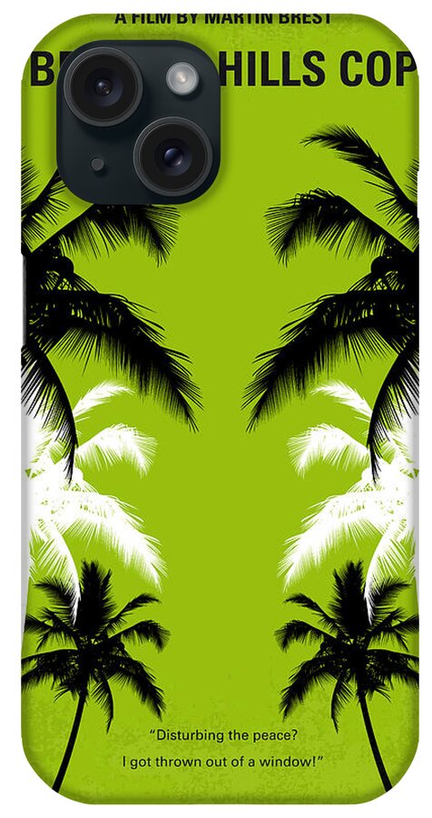 Beverly Hills Cop iPhone Case featuring the digital art No294 My Beverly Hills cop minimal movie poster by Chungkong Art