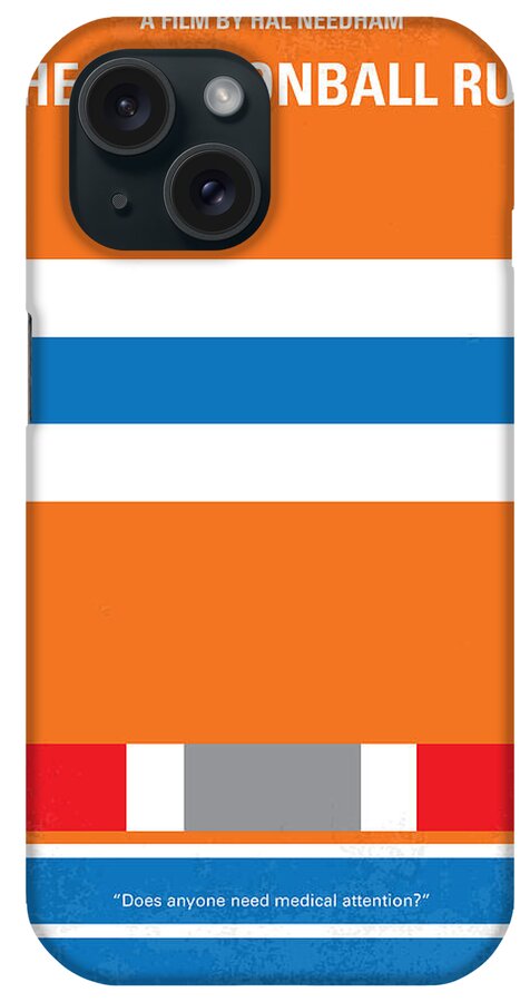 The Cannonball Run iPhone Case featuring the digital art No411 My The Cannonball Run minimal movie poster by Chungkong Art