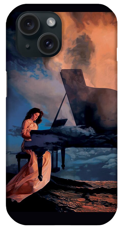Romance Prints iPhone Case featuring the painting Nocturne by Patrick Whelan