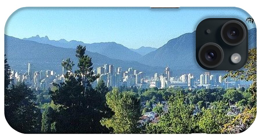 Canada iPhone Case featuring the photograph #nofilter #skyline #vancouver #canada by Serge Yeterian