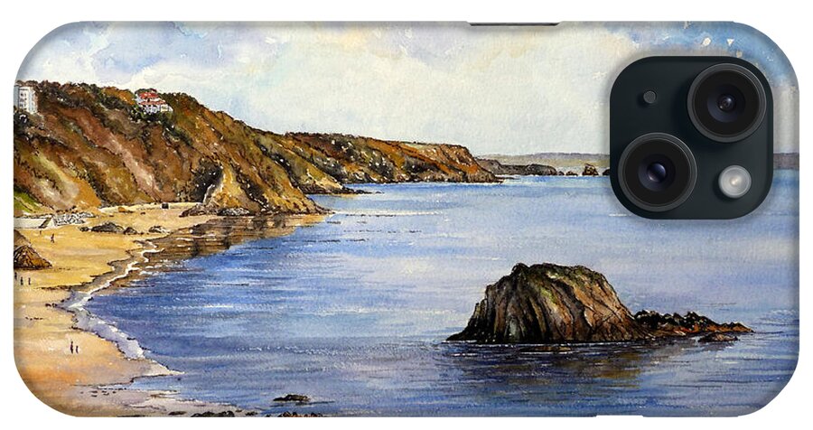 Tenby iPhone Case featuring the painting North Beach Tenby by Andrew Read