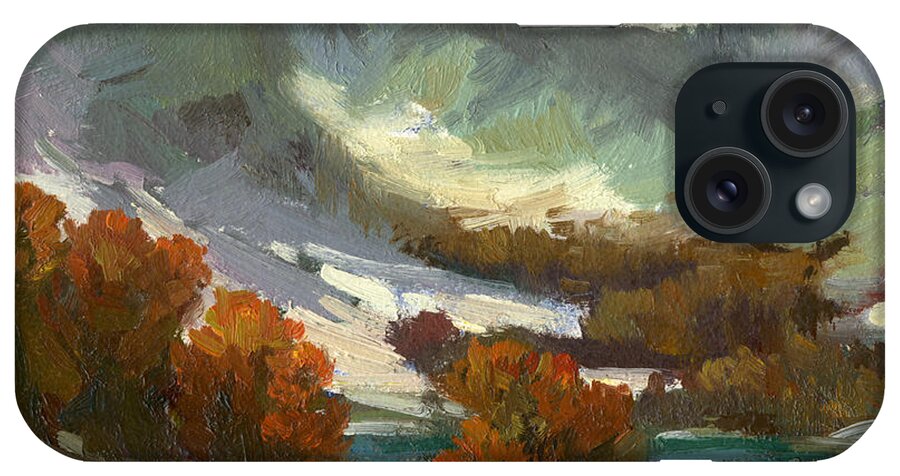 Cascades iPhone Case featuring the painting North Cascades Autumn by Diane McClary