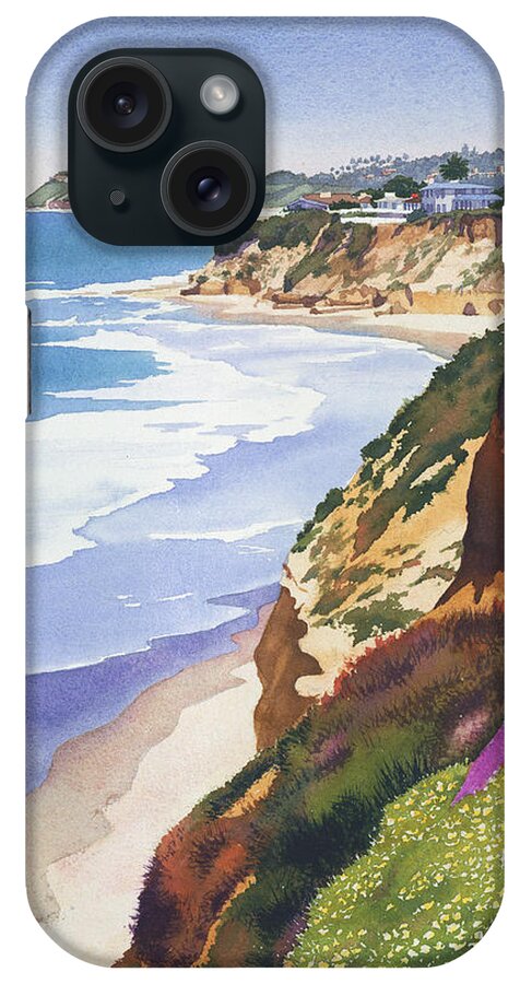 North County iPhone Case featuring the painting North County Coastline by Mary Helmreich