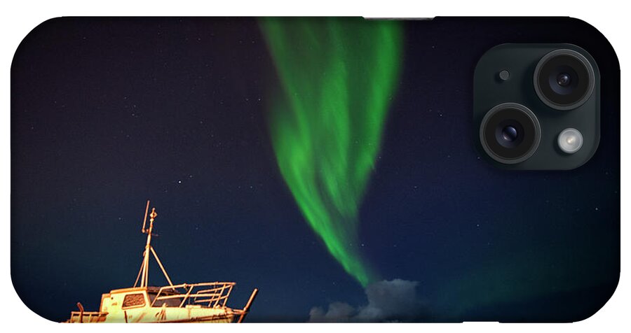 Tranquility iPhone Case featuring the photograph Northen Lights Aurora Borialis by Aevarg