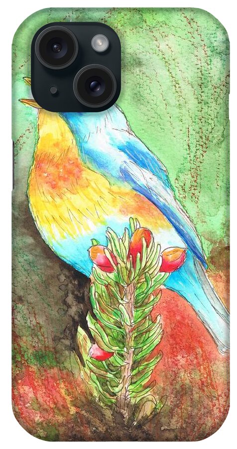 Nature iPhone Case featuring the painting Northern Parula by Carlos G Groppa