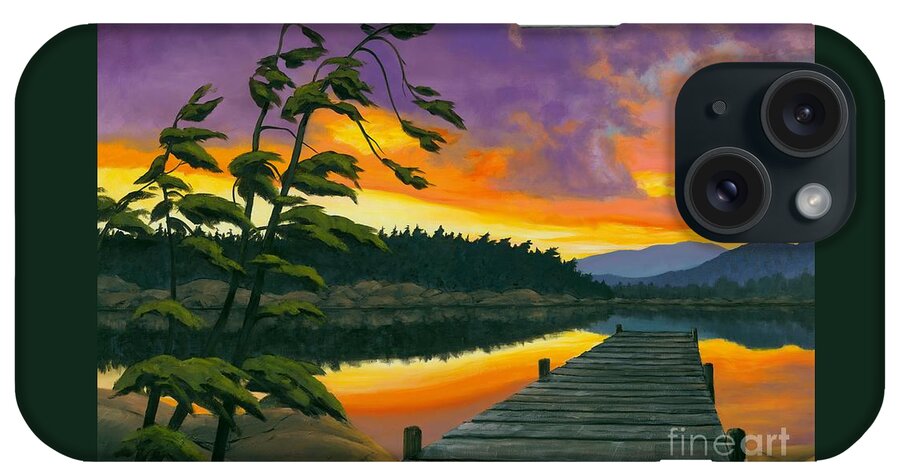 Ontario iPhone Case featuring the painting After Glow - Oil / Canvas by Michael Swanson