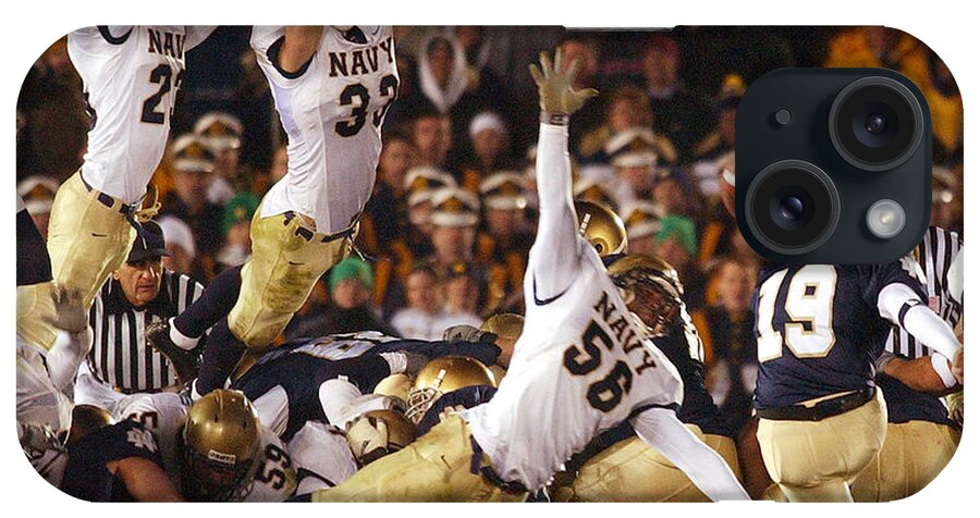 Football iPhone Case featuring the photograph Notre Dame versus Navy by Mountain Dreams