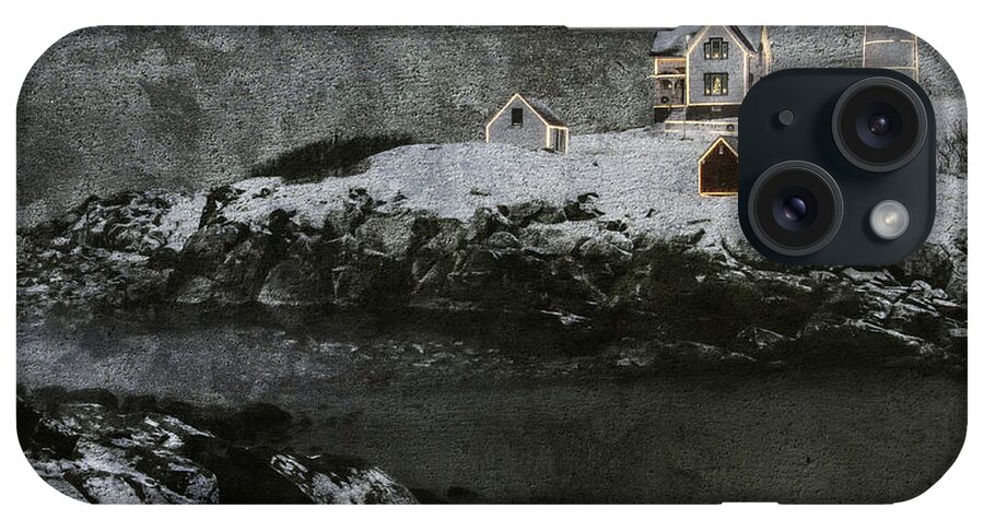 Nubble iPhone Case featuring the photograph Nubble Light Stormy Night by Betty Denise