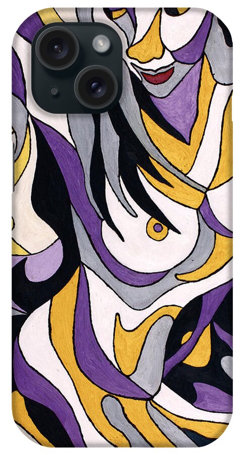 Nude iPhone Case featuring the painting Nude6 by Carol Tsiatsios