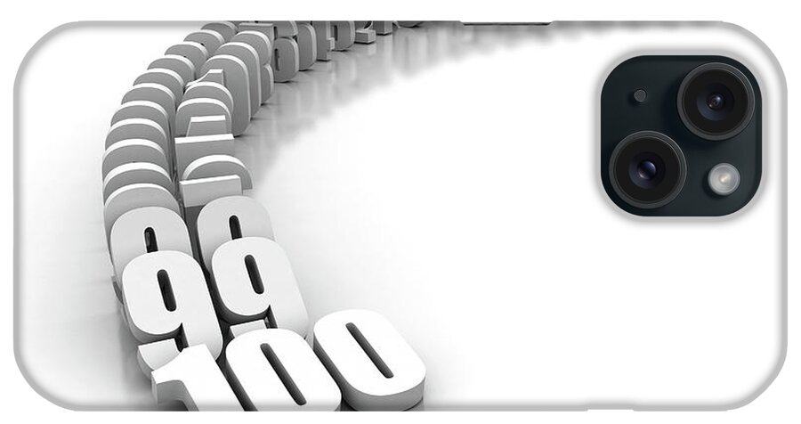 Artwork iPhone Case featuring the photograph Numbers In A Line Starting With 100 by Jesper Klausen / Science Photo Library