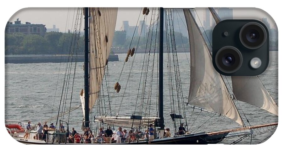 Sailing iPhone Case featuring the photograph NY Harbor Schooner by Christopher James