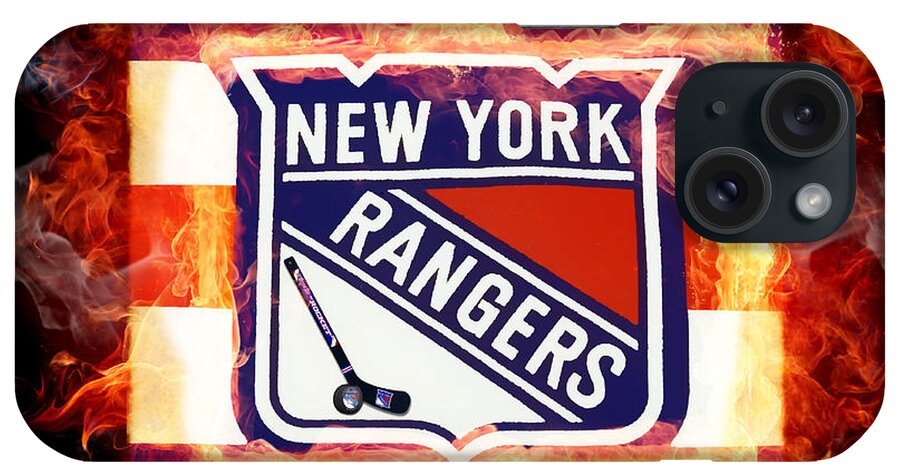 Ny Rangers iPhone Case featuring the digital art NY Rangers are HOT by Nina Bradica