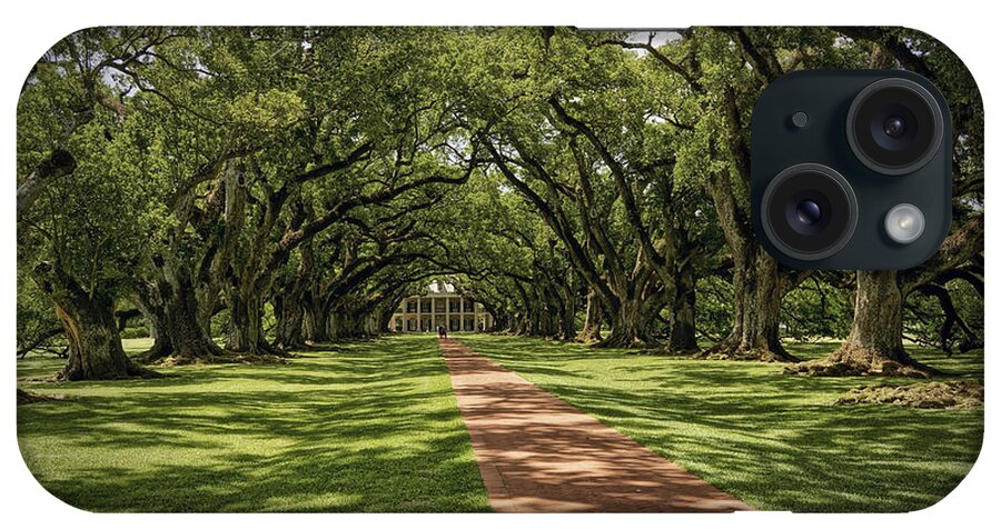 Oak Alley Plantation iPhone Case featuring the photograph Oak Alley Plantation Color DSC05007 by Greg Kluempers