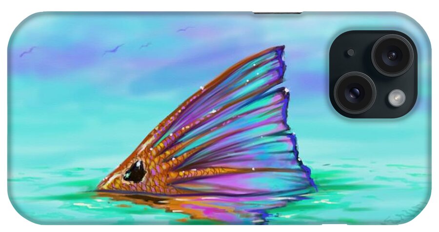 Fishing iPhone Case featuring the digital art Oasis by Yusniel Santos