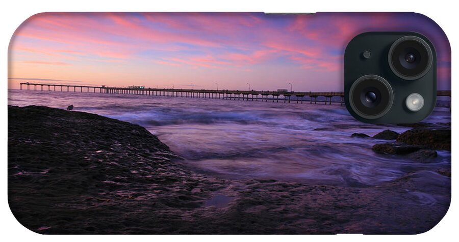 Landscape iPhone Case featuring the photograph OB Pier Fall Sunset by Scott Cunningham