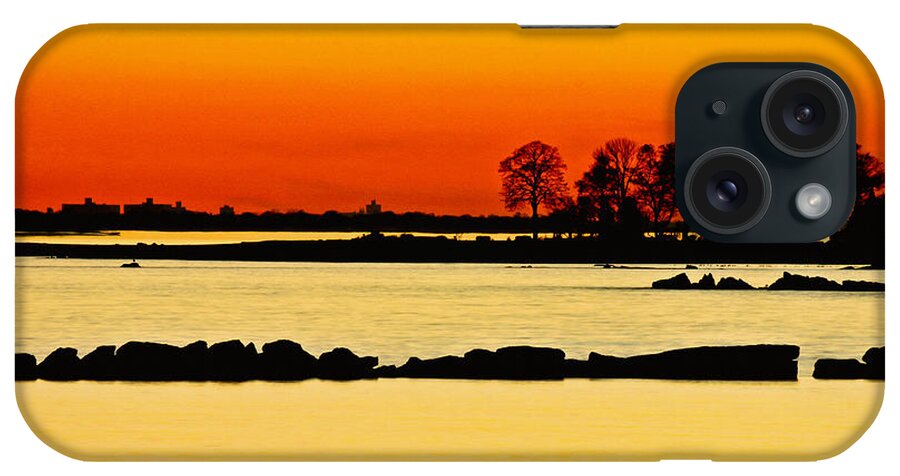 Sunset iPhone Case featuring the photograph Orange Sunset by Carol F Austin