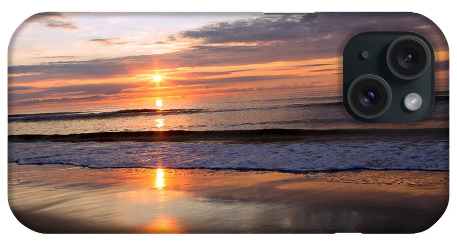 Ocean Isle iPhone Case featuring the photograph Ocean Isle Beach at Sunrise by Sandra Clark