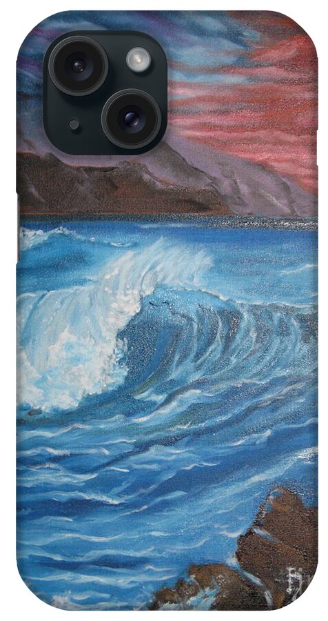Deep Ocean Waves iPhone Case featuring the painting Ocean Wave by Jenny Lee
