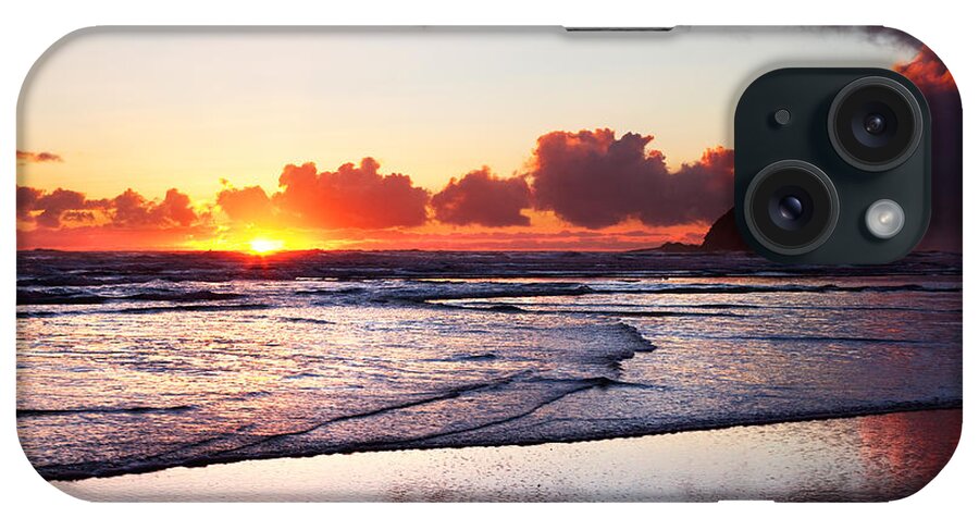 Brookings iPhone Case featuring the photograph Oceanside Blaze by Darren White