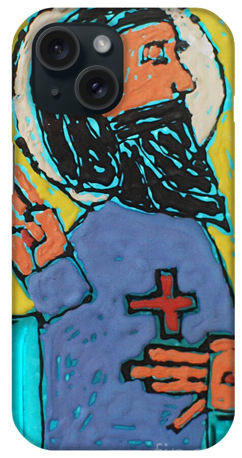 Religious iPhone Case featuring the relief Oh JESUS by Art Mantia