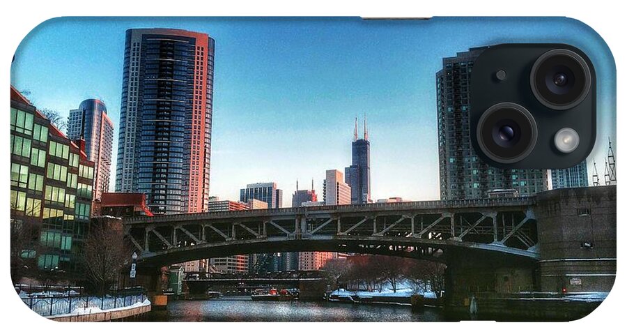 Chicago iPhone Case featuring the photograph Ohio Street Bridge Over Chicago River by Nick Heap