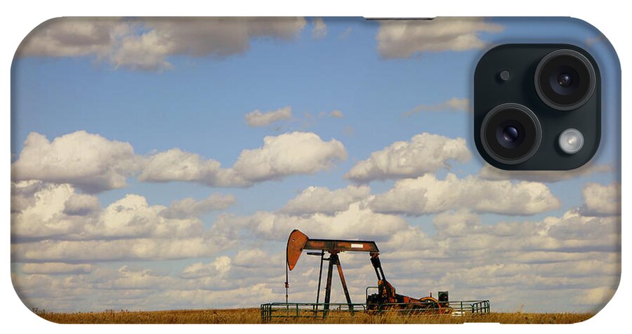 Oil iPhone Case featuring the photograph Oil Pump Jack on the Prairie by Ann Powell