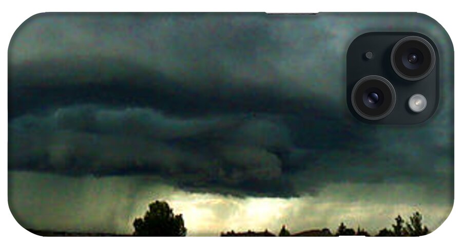 Al Bourassa iPhone Case featuring the photograph Okotoks Storm Panorama by Al Bourassa