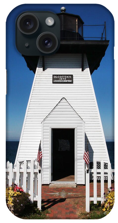 Olcott Ny iPhone Case featuring the photograph Olcott NY Lighthouse - Replica by John Freidenberg