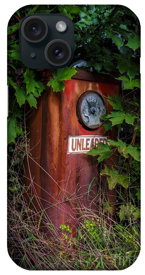 Abandoned iPhone Case featuring the photograph Old abandoned gasoline pump by Edward Fielding