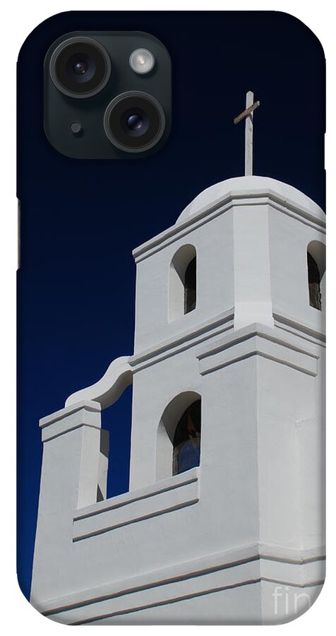 Old Adobe Mission Scottsdale Arizona Church iPhone Case featuring the photograph Old Adobe Mission Scottsdale by Richard Gibb