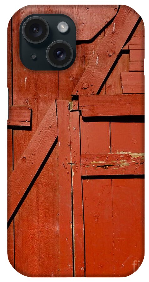 Old iPhone Case featuring the photograph Old Barn Door 1 by Jacqueline Athmann