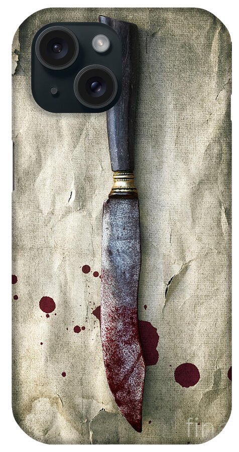 Abuse iPhone Case featuring the photograph Old Bloody Knife by Carlos Caetano