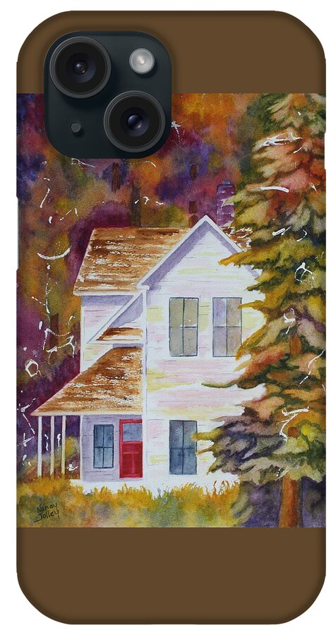 Farmhouse iPhone Case featuring the painting Old Farmhouse by Nancy Jolley