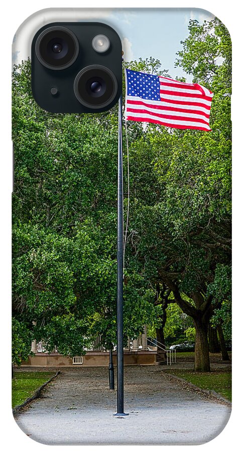 Landscape iPhone Case featuring the photograph Old Glory High and Proud by Sennie Pierson