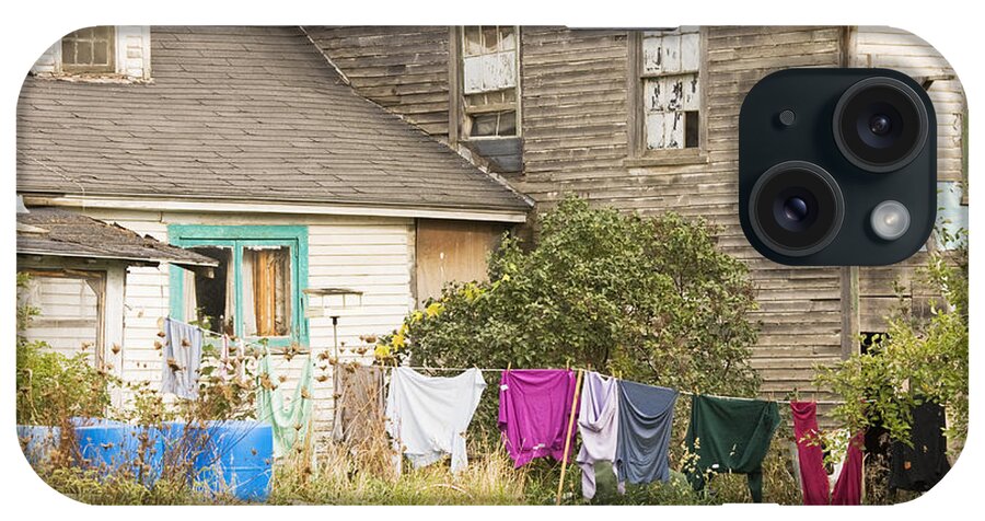 Laundry iPhone Case featuring the photograph Old House With Laundry by Keith Webber Jr