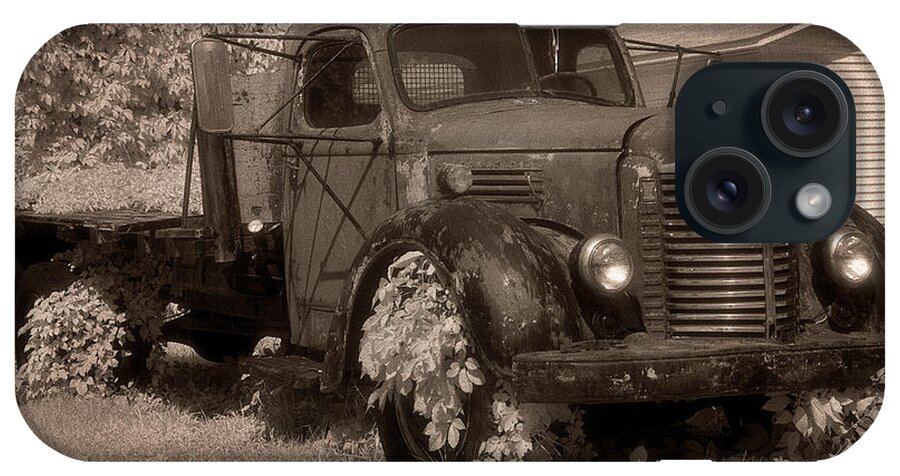 Sepia Toned iPhone Case featuring the photograph Old International Truck by Jamieson Brown