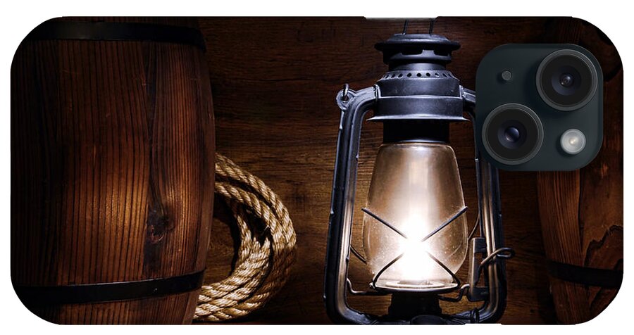 Kerosene iPhone Case featuring the photograph Old Kerosene Lantern by Olivier Le Queinec