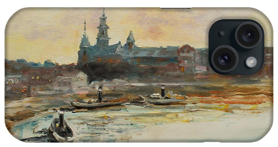 Krakow iPhone Case featuring the painting Old Krakow by Luke Karcz