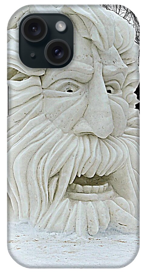 Snow Sculpture iPhone Case featuring the photograph Old Man Winter Snow Sculpture by Kay Novy