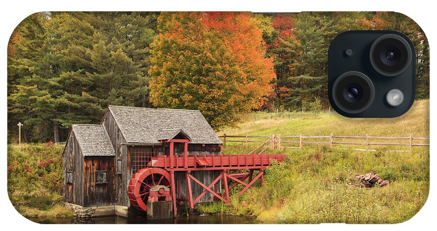 New England iPhone Case featuring the photograph Old New England grist mill in Autumn by Ken Brown