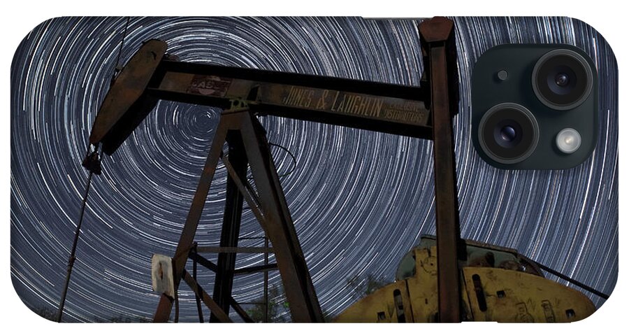 Night Sky iPhone Case featuring the photograph Old Oil Pump Deep in the Heart of Texas by Keith Kapple