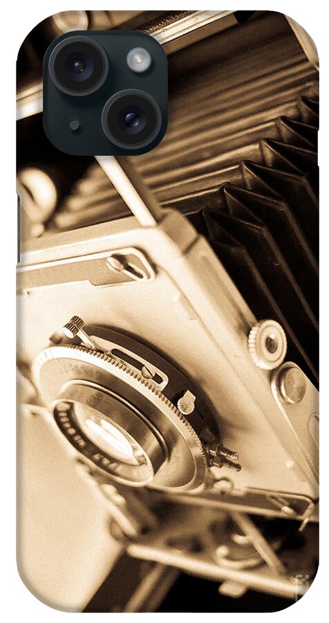 View iPhone Case featuring the photograph Old Press Camera by Edward Fielding